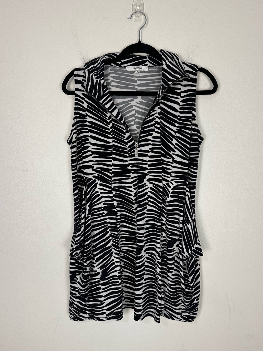 Sympli Black and White Double Take Tunic Size 10